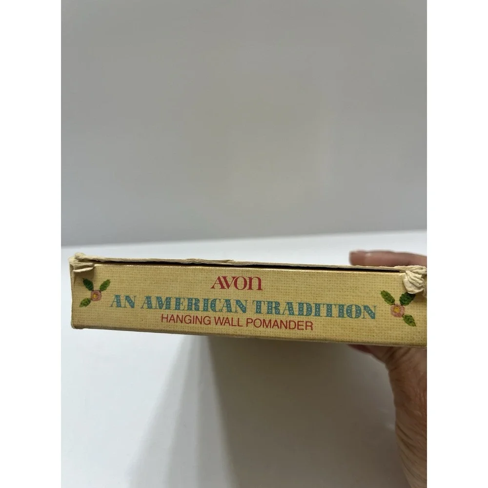 Vintage Avon Sampler Faux Needlework Plastic Frame 7x5